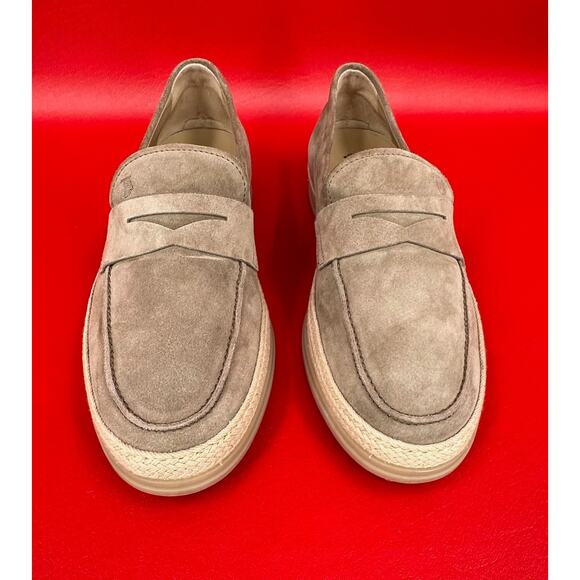Tod\'s Mocassino Gomma Rafia Suede Driver Beige Loafers Shoes US 8 EU 6 1/2 NIB main image 9